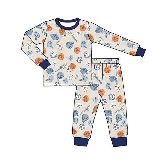 preorder BLP0412 Baseball basketball long sleeve pants boys pajamas