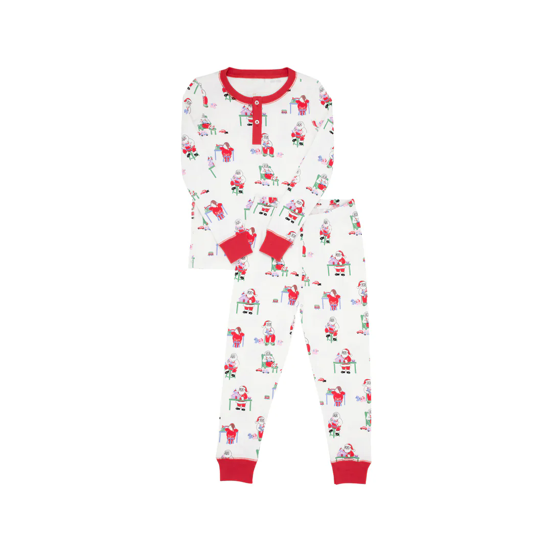 preorder BLP0624 Christmas Santa red long sleeve pants boys pajamas