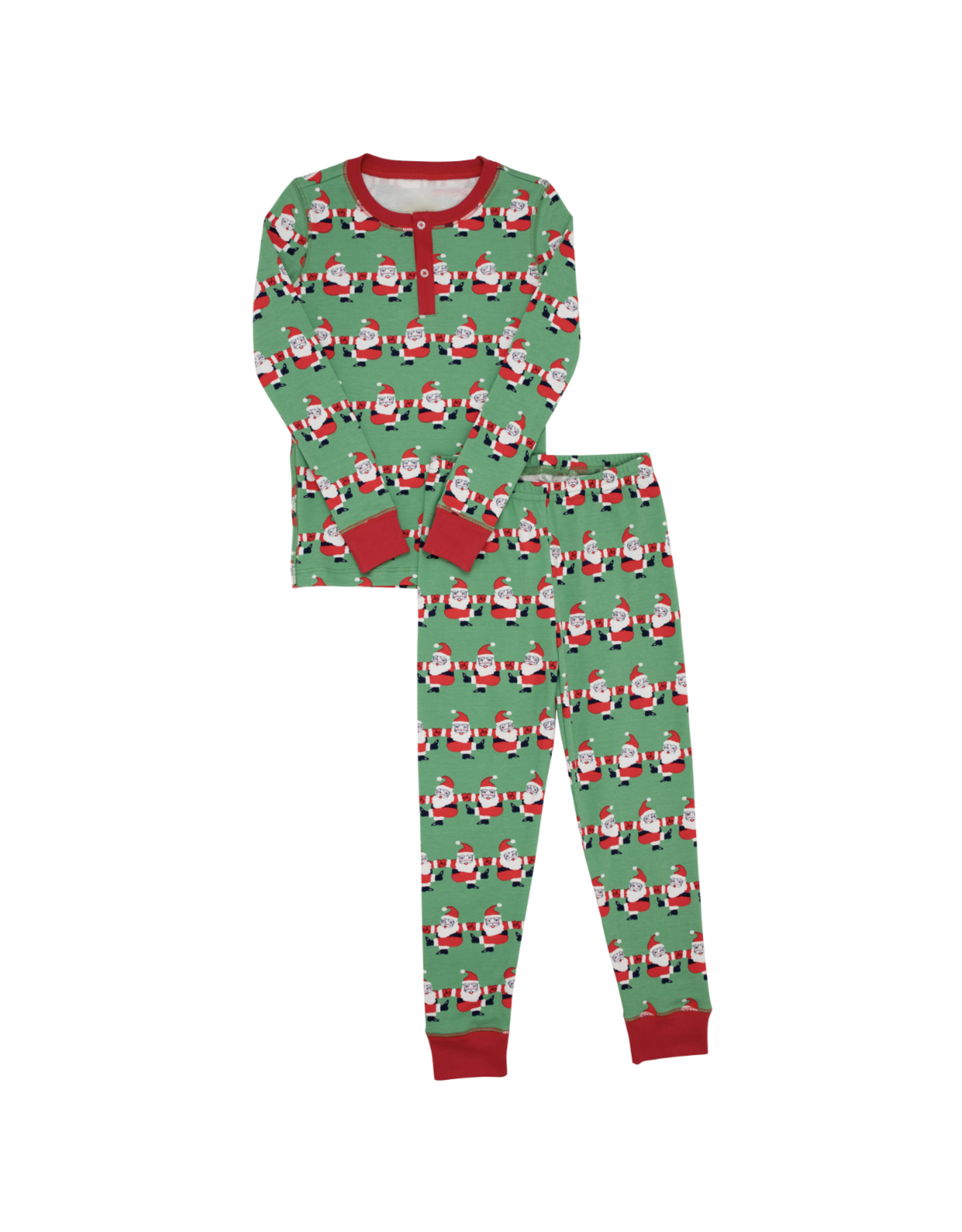 preorder BLP0625 Christmas Santa green long sleeve pants boys pajamas