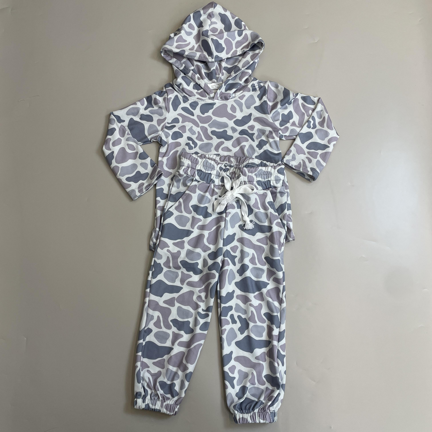 preorder BLP1062 grey camo long sleeve hoodie pants boys set