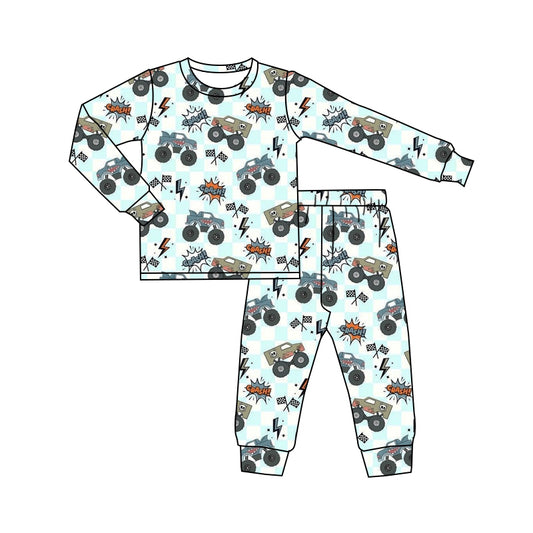 preorder BLP1110 crash off-road vehicle car long sleeve pants boys pajamas