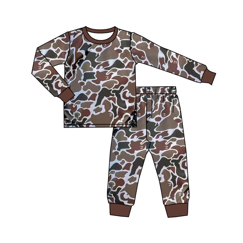 preorder BLP1241 hunting camo long sleeve pants boys pajamas