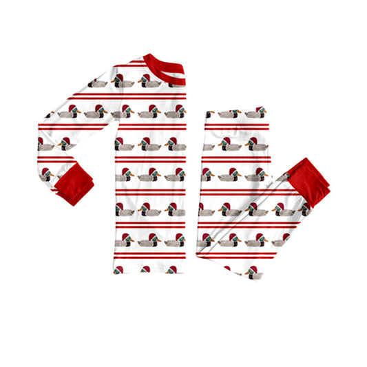 preorder BLP1289 Christmas mallard duck red long sleeve pants boys pajamas