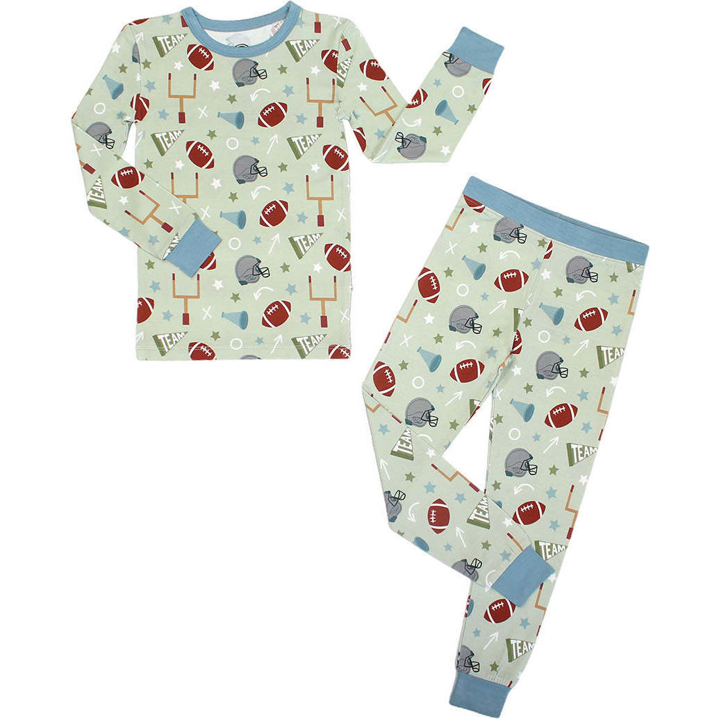 preorder BLP1355 football cheer long sleeve pants boys pajamas
