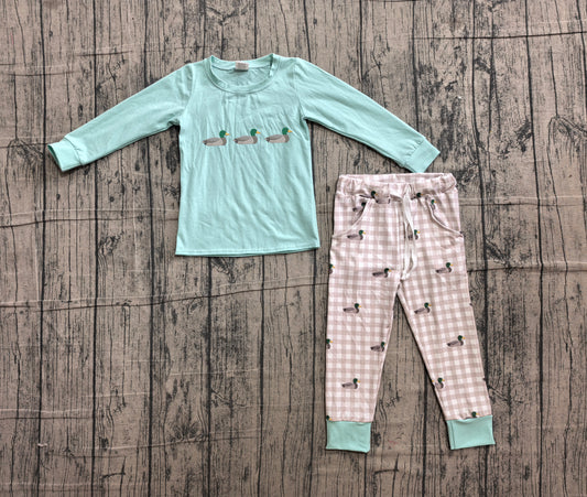 preorder Samples BLP1424 Hunting Mallard Duck Long Sleeve Pants Boys Set