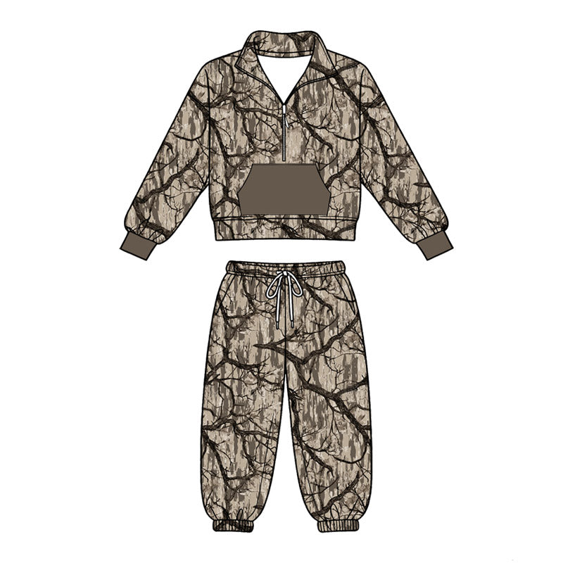 preorder BLP1432 Hunting Pocket Long Sleeve Pants Boys Set