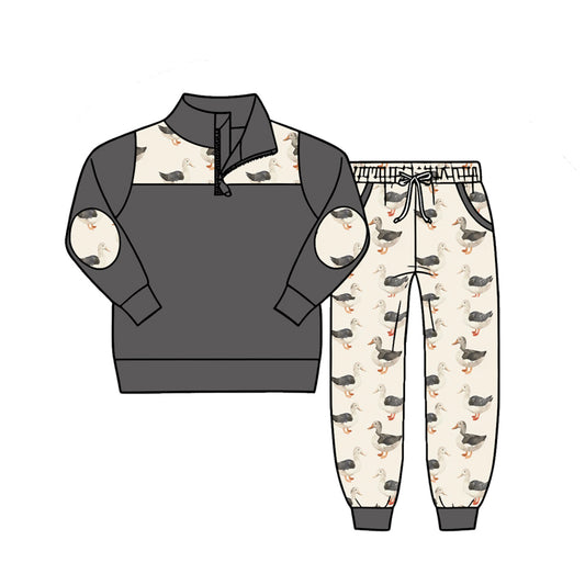 preorder BLP1453 Hunting Mallard Zipper Long Sleeve Pants Boys Set