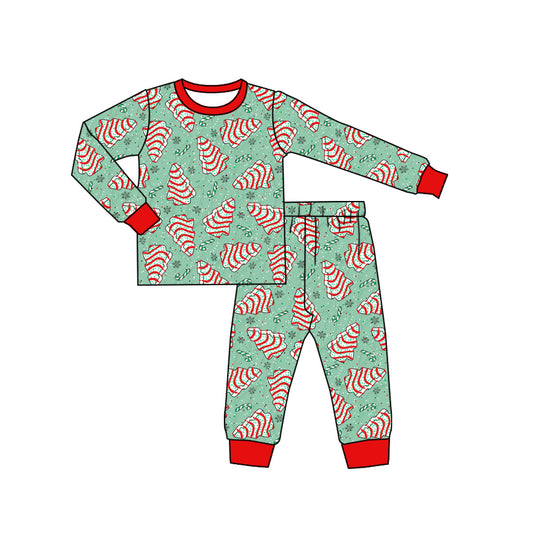 preorder BLP1527 Christmas Tis The Season Tree Long Sleeve Pants Boys Pajamas
