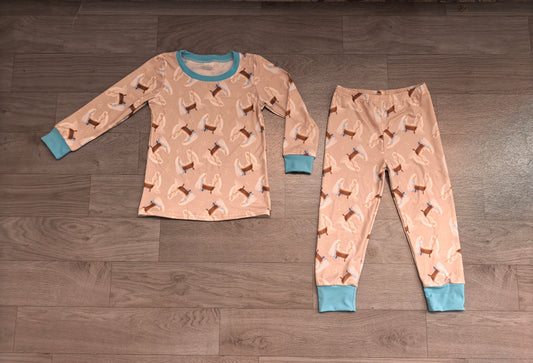 preorder Samples BLP1535 The Nativity Story Blue Long Sleeve Pants Boys Pajamas