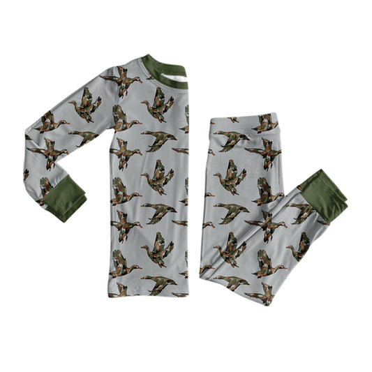 preorder BLP1538 Mallard Duck Long Sleeve Pants Boys Pajamas