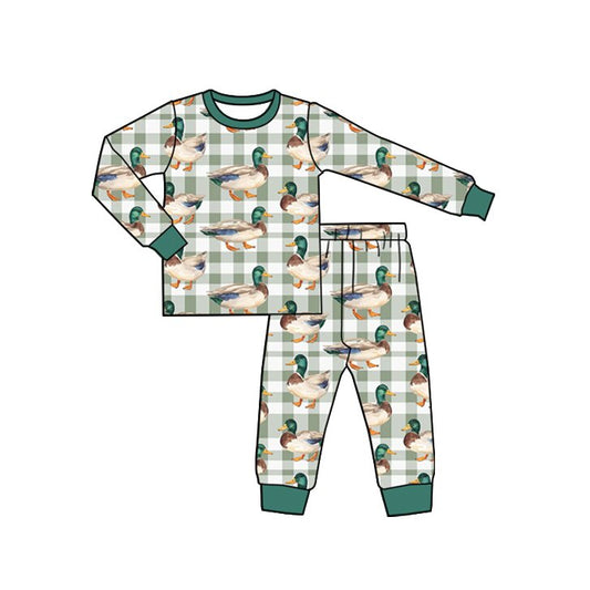 preorder BLP1592 Hunting Mallard Duck Long Sleeve Pants Boys Pajamas
