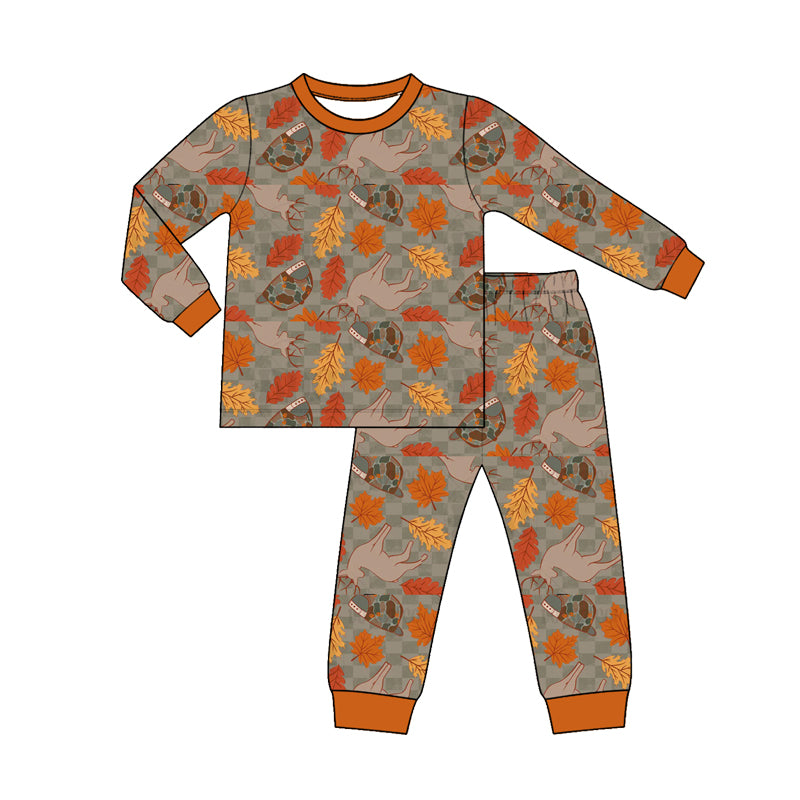 preorder BLP1605 Hunting Deer Camo Long Sleeve Pants Boys Pajamas