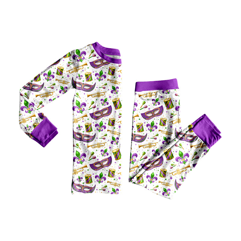 preorder BLP1617 Mardi Gras Long Sleeve Pants Boys Pajamas