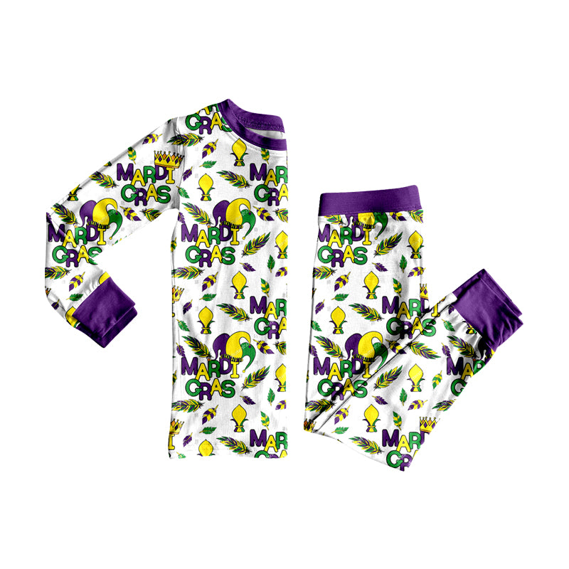 preorder BLP1618 Mardi Gras Long Sleeve Pants Boys Pajamas