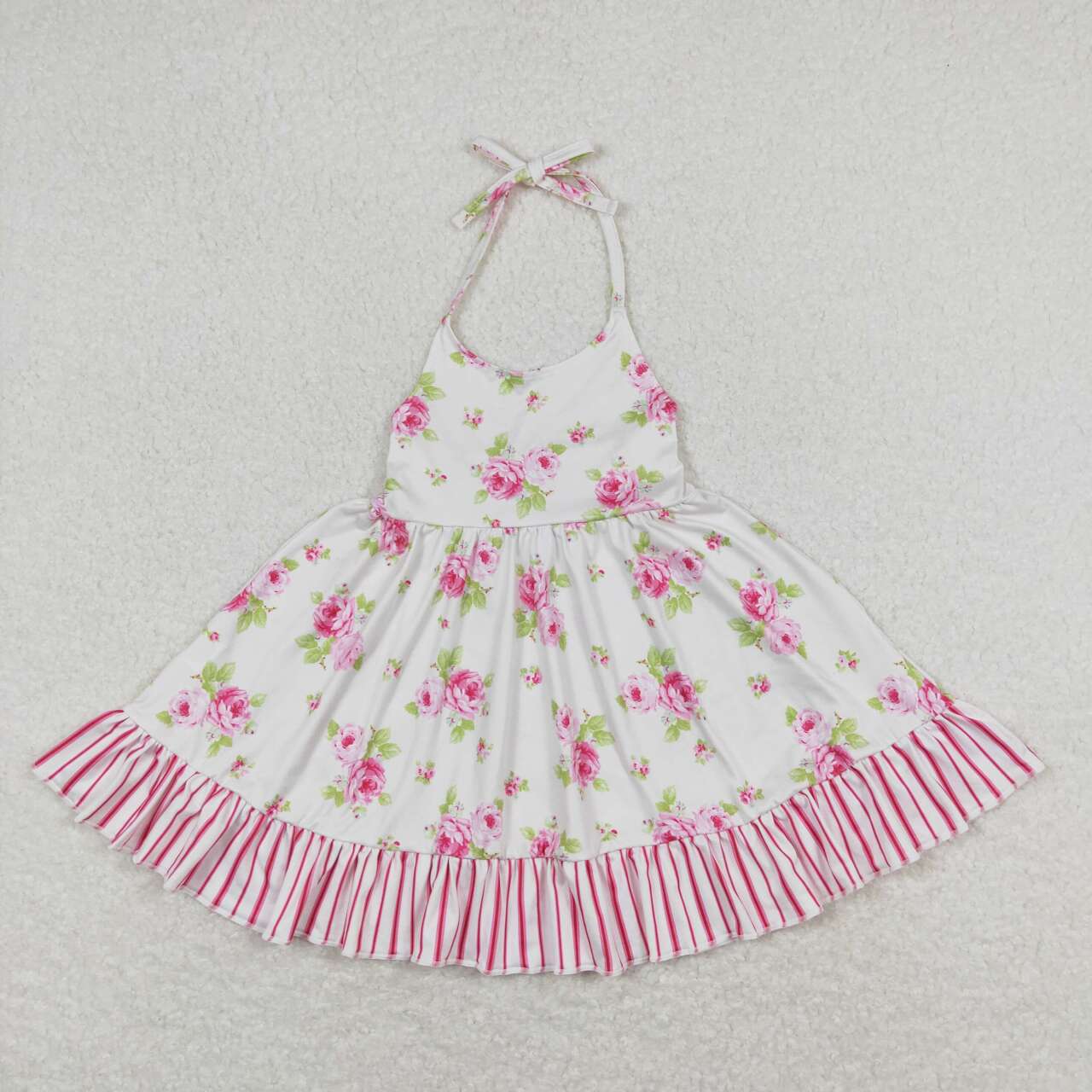 GSD0859 Hot pink flowers girls Summer dress