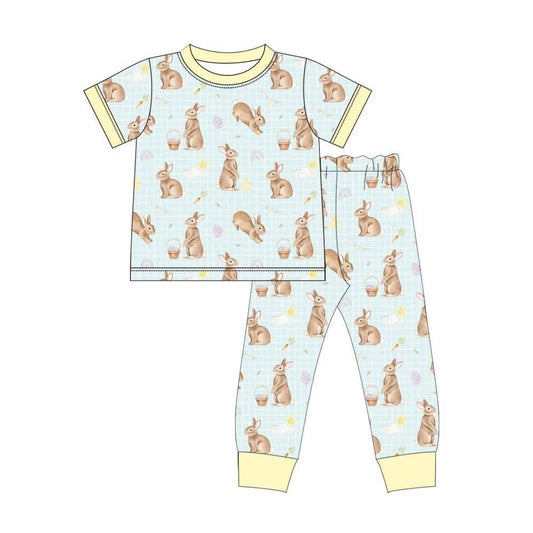 preorder BSPO0646 Easter Rabbit Egg Short Sleeve Pants Boys Pajamas