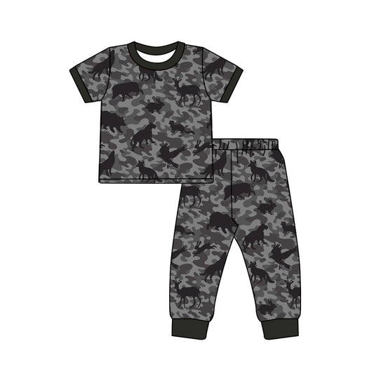 preorder BSPO0682 Camo Deer Mallard Duck Short Sleeve Pants Boys Set