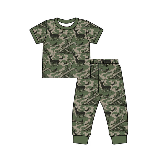 preorder BSPO0683 Camo Deer Short Sleeve Pants Boys Set