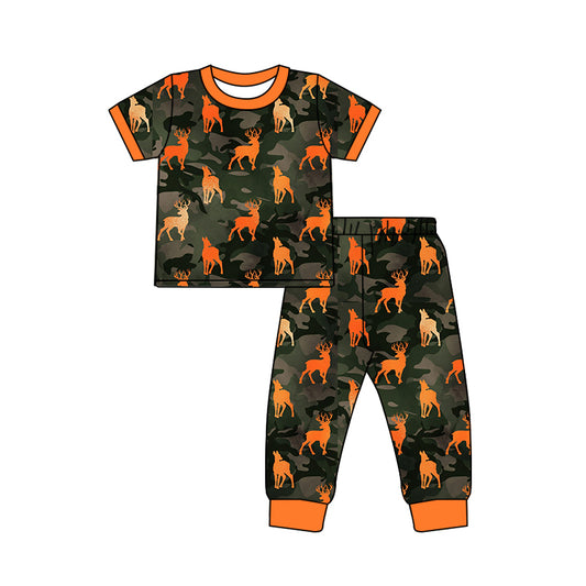 preorder BSPO0684 Camo Deer Short Sleeve Pants Boys Set