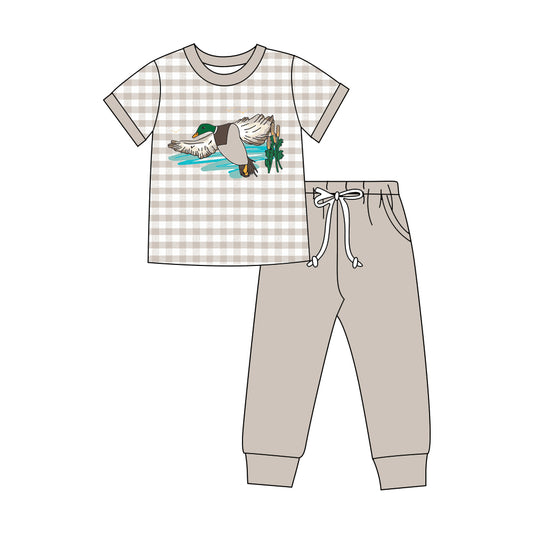 preorder BSPO0688 Hunting Mallard Duck Short Sleeve Pants Boys Set