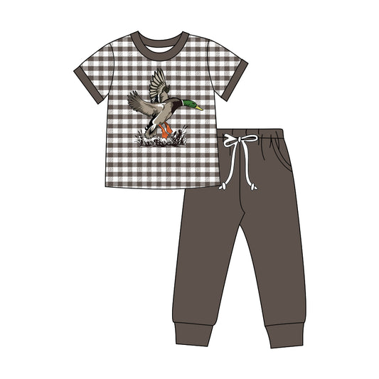 preorder BSPO0691 Hunting Mallard Duck Short Sleeve Pants Boys Set