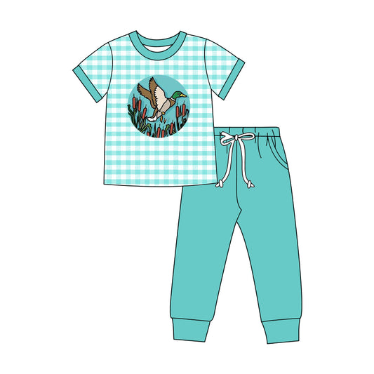 preorder BSPO0692 Hunting Mallard Duck Short Sleeve Pants Boys Set