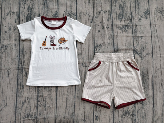 preorder Samples BSSO1578 it’s alright to be little butty short sleeve shorts boys set