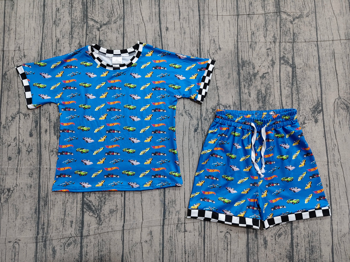 preorder Samples BSSO1640 Fishing Blue Short Sleeve Shorts Boys Set
