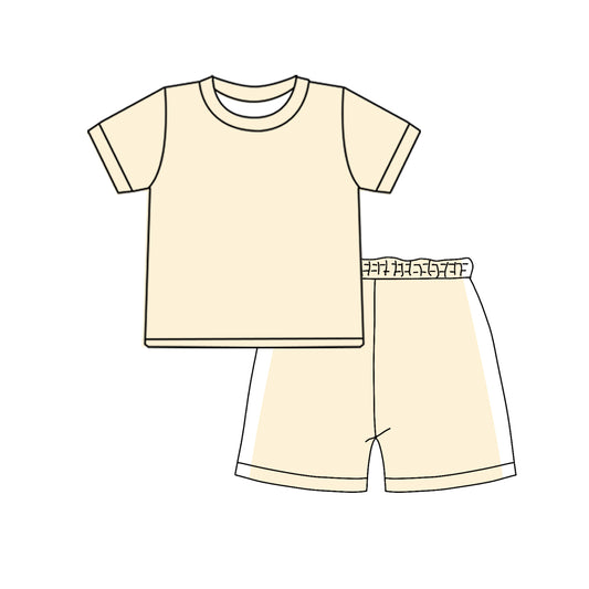 preorder BSSO1926 Yellow Short Sleeve Shorts Boys Set