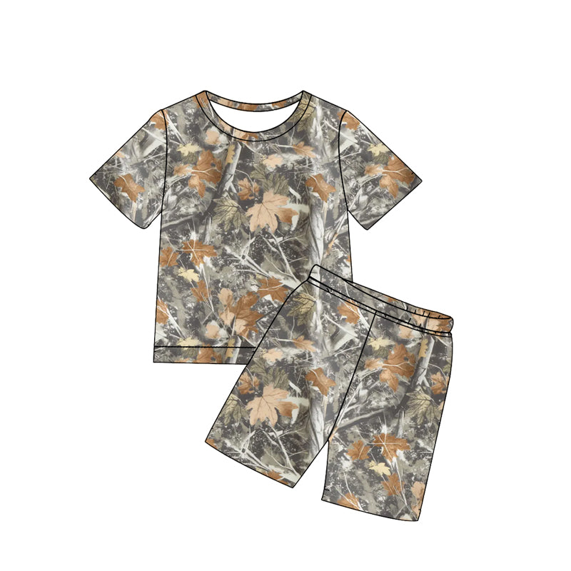 preorder BSSO1930 Hunting Camo Short Sleeve Shorts Boys Set