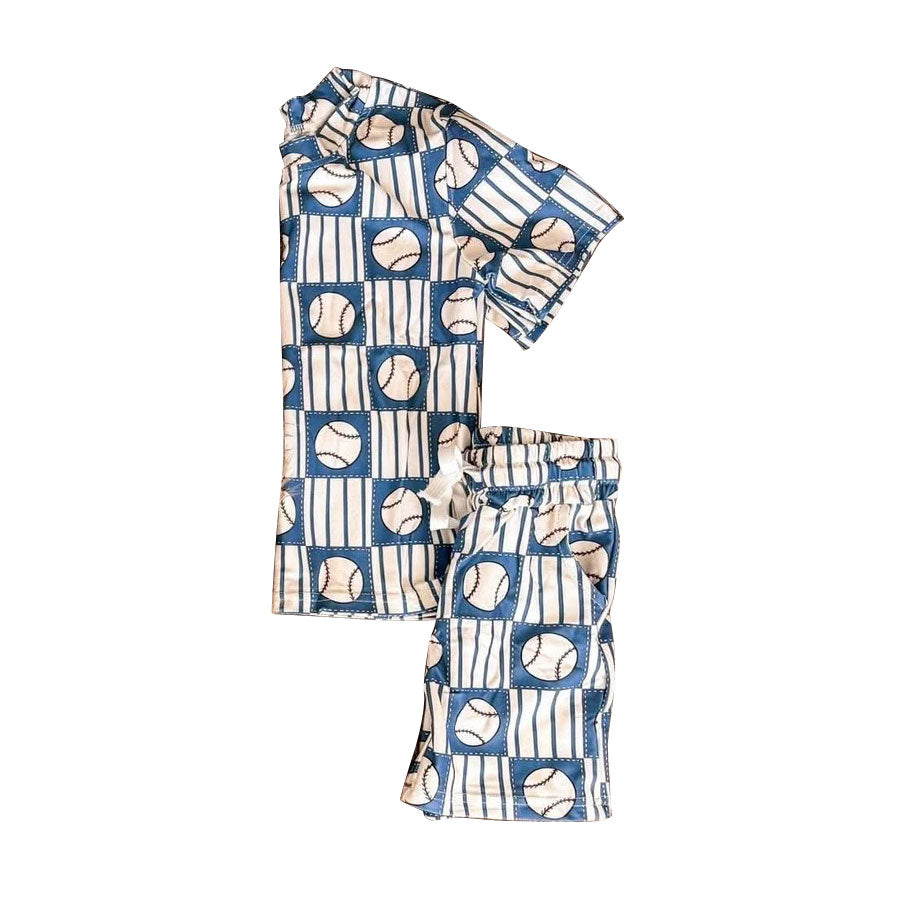 preorder BSSO196 Baseball Short Sleeve Shorts Boys Set