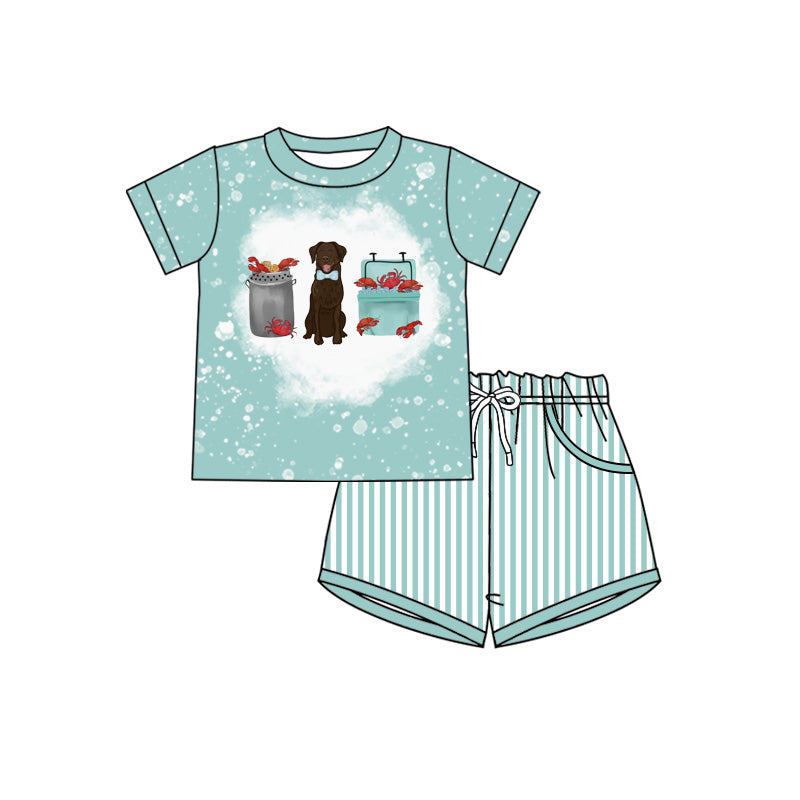 preorder BSSO2019 Crayfish Dog Short Sleeve Shorts Boys Set