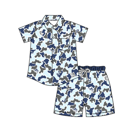 preorder BSSO2025 Camo Short Sleeve Shorts Boys Set
