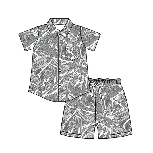 preorder BSSO2026 Camo Short Sleeve Shorts Boys Set