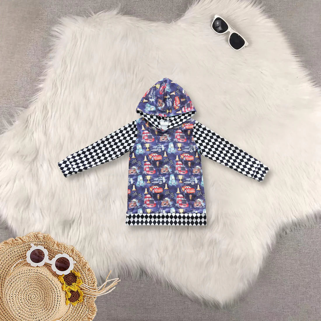 cartoon car hoodie coat/pullover RTS Sibling Clothes