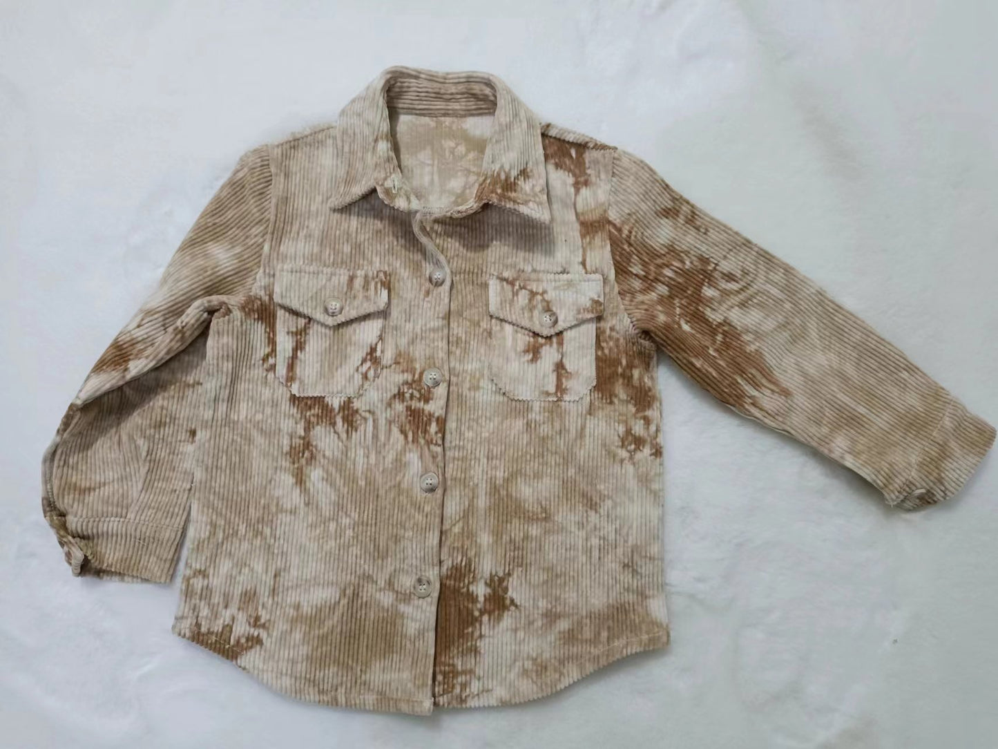 preorder BT0261 Light Brown Corduroy Kids Shirt Jacket