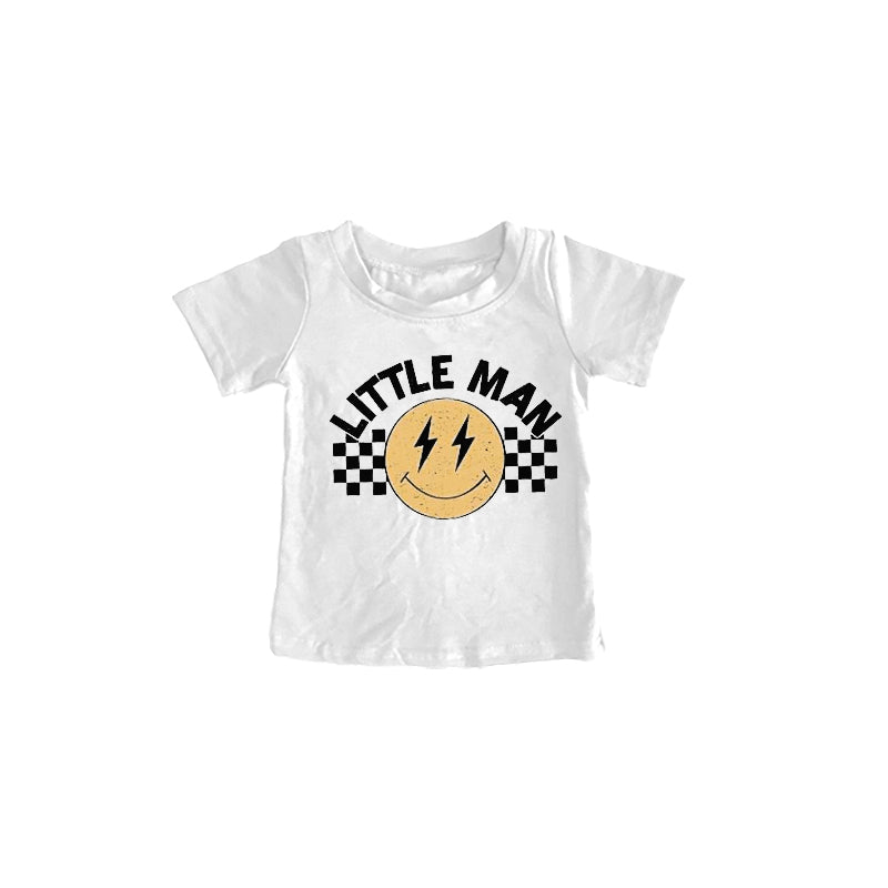 preorder BT0460 Little man smile short sleeve kids t-shirt