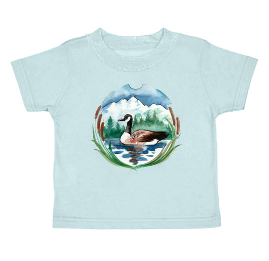 preorder BT0524 Hunting Mallard Blue Short Sleeve Boys Top