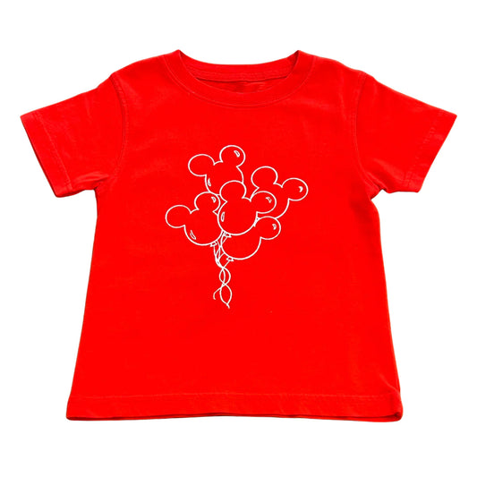 preorder BT0627 cartoon M balloon red short sleeve boys top