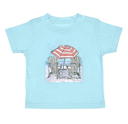 preorder BT0647 sea holiday blue short sleeve boys top