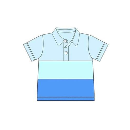 preorder BT0658 sky blue & blue short sleeve boys top