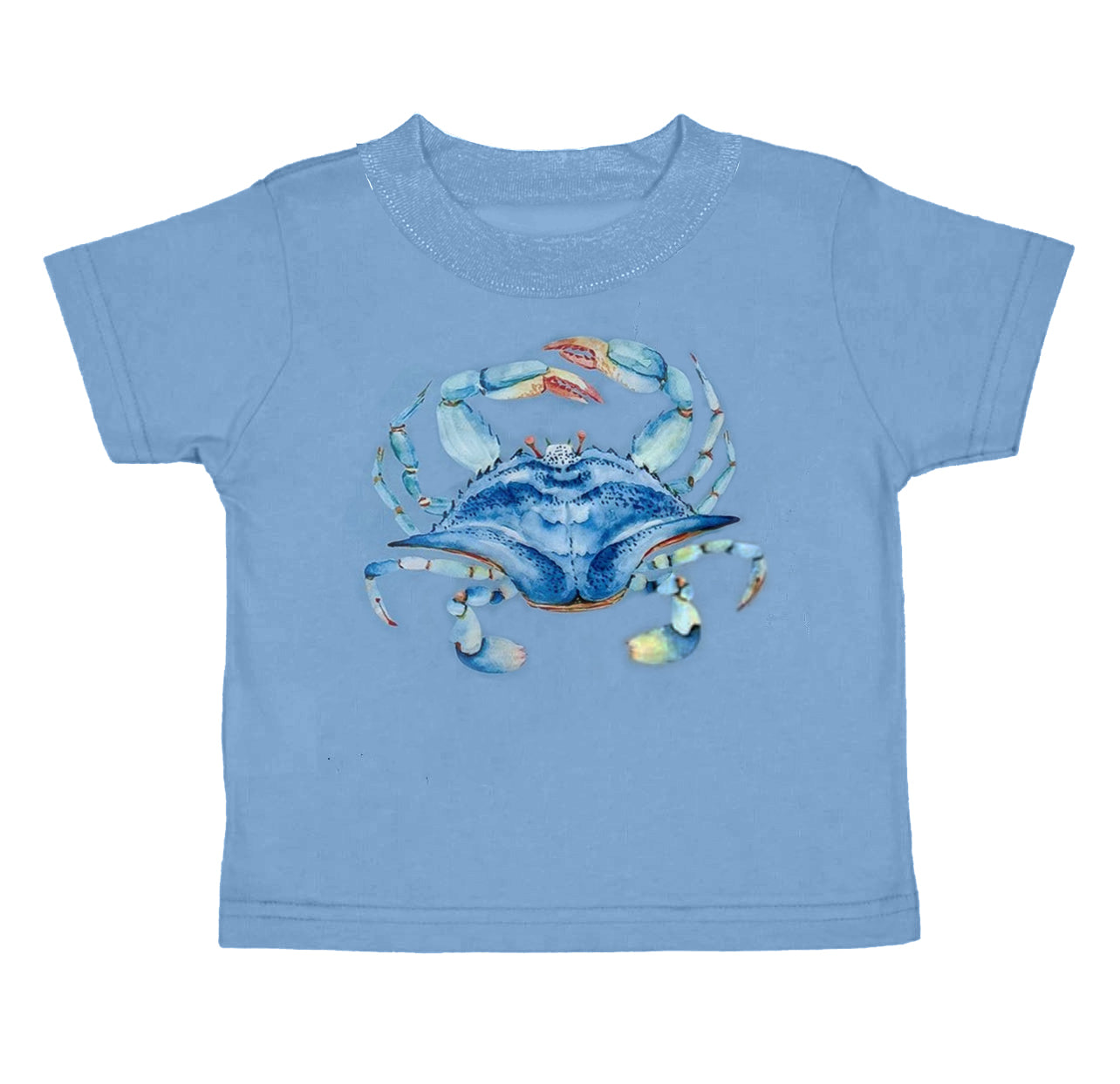 preorder BT0679 cute crab blue short sleeve boys top