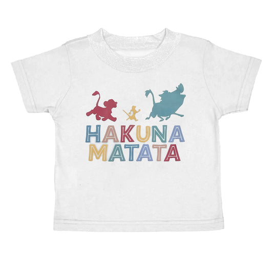 preorder BT0694 cartoon lion King white short sleeve boys top