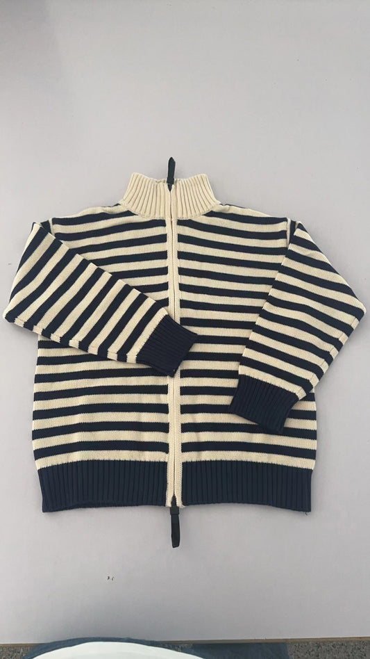 preorder BT0781 black striped boys sweater long sleeve coat（复制）
