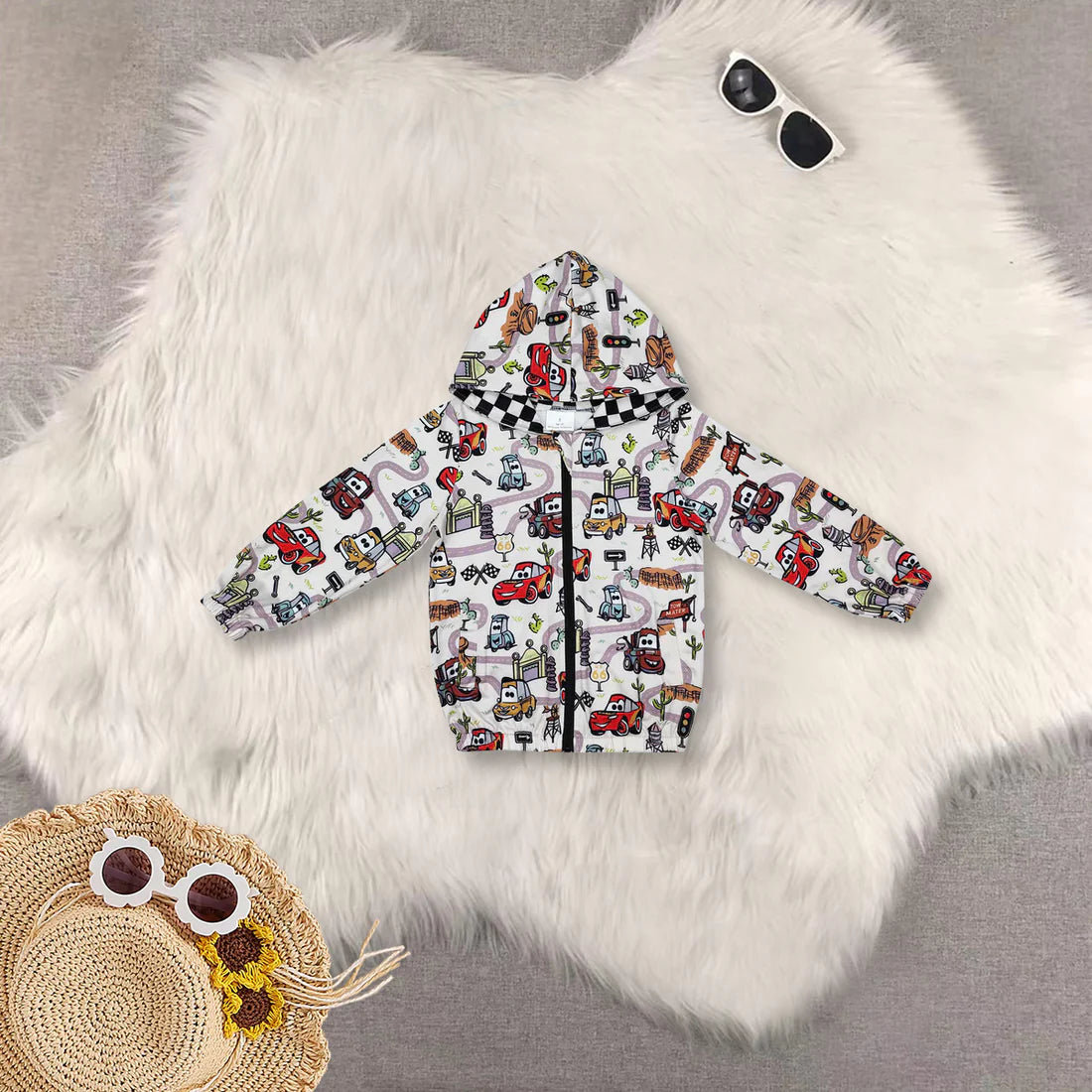 cartoon car hoodie coat/pullover RTS Sibling Clothes
