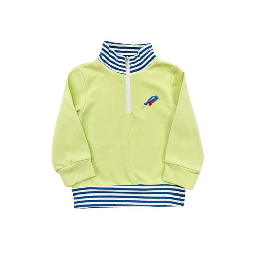preorder BT0891 cute plane yellow zipper long sleeve boys pullover