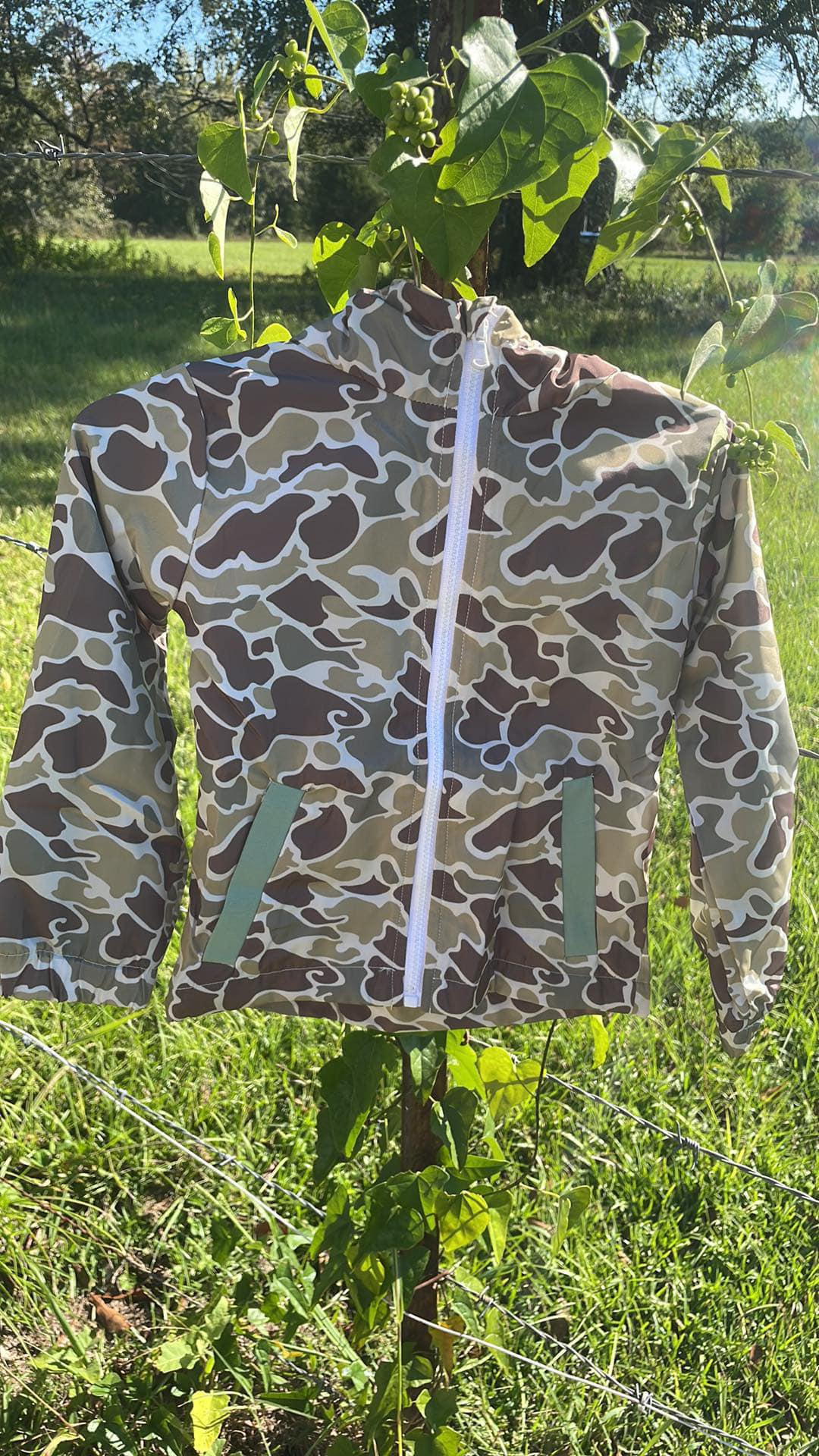 preorder BT1033 old school camo grey camo long sleeve zipper girls coat