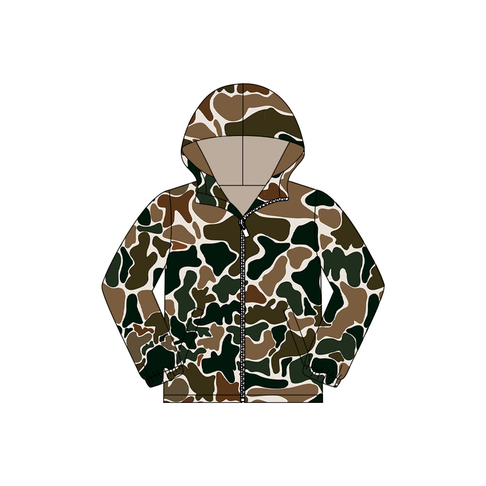 preorder BT1034 old school camo long sleeve hoodie boys coat