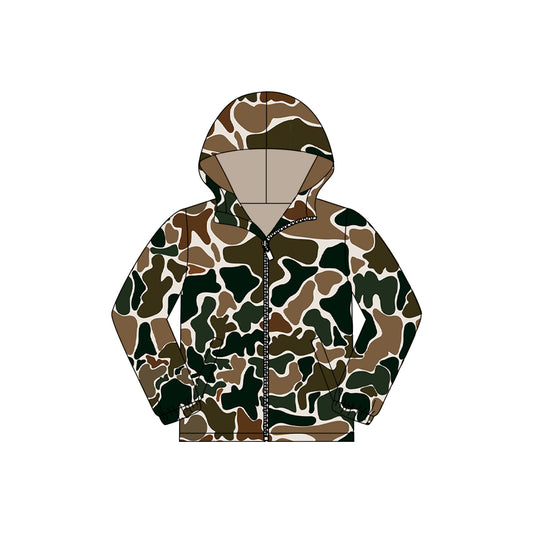 preorder BT1034 old school camo long sleeve hoodie boys coat