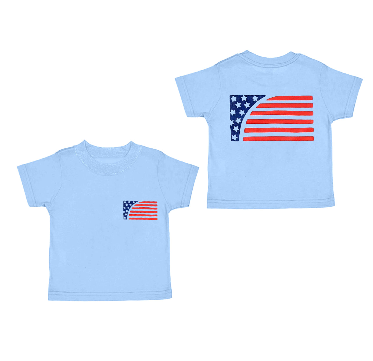 preorder BT1233 July 4th flag blue short sleeve boys top